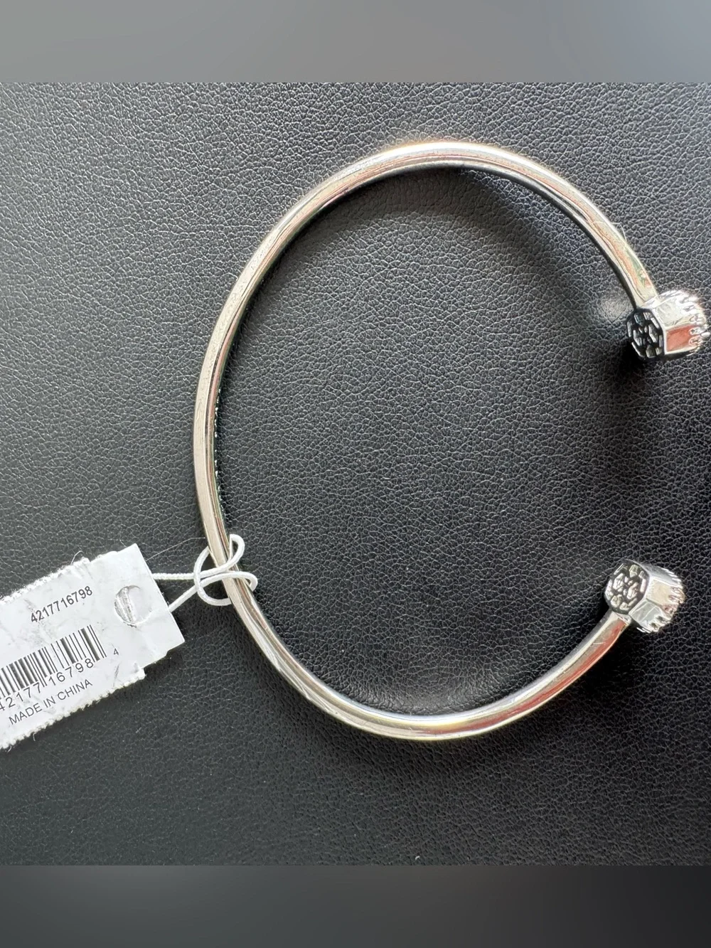 Kendra Scott Call Cuff Bracelet in Silver & Silver Drusy